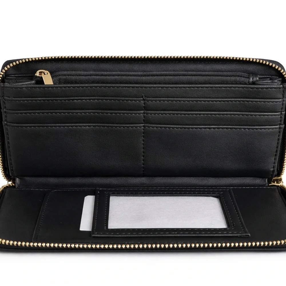 Betsey Johnson Black Wristlet with Floral Embroidery NIB - Picture 3 of 3